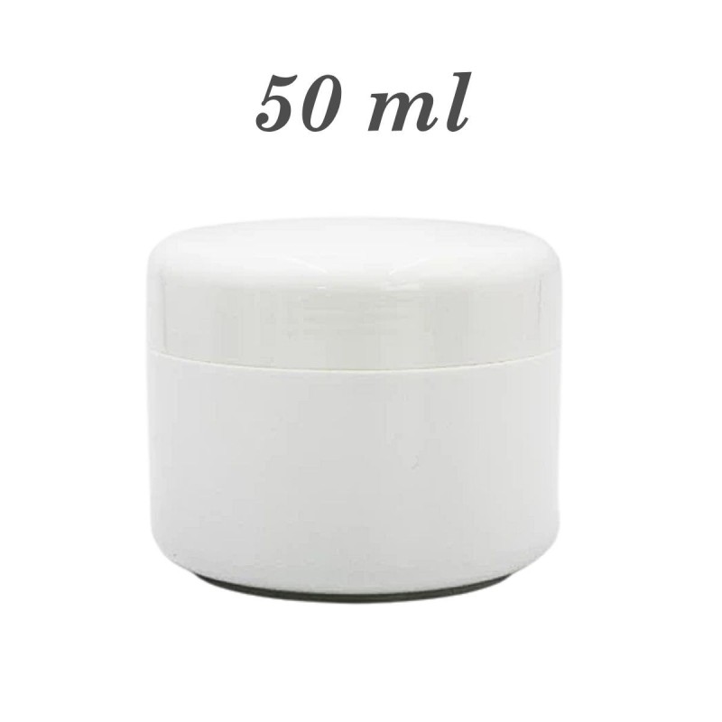 Pot 50 ml pp blanc double paroi vide