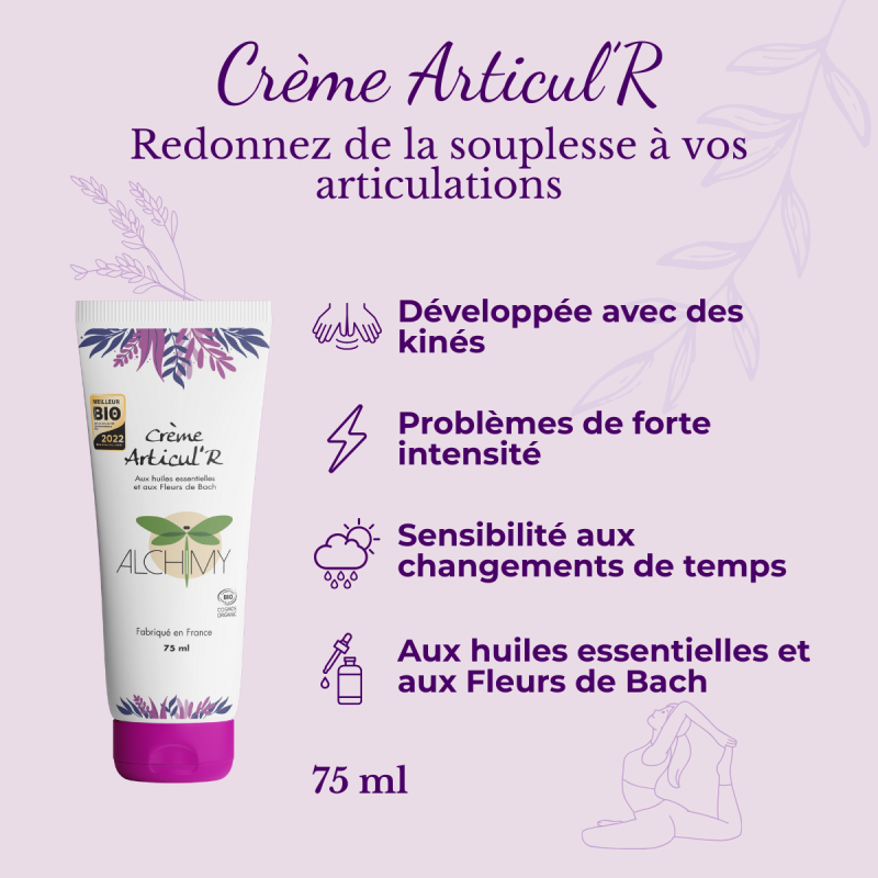 Creme The R Crème Articul’R certifiée bio aux Fleurs de Bach et huiles essentielles ...